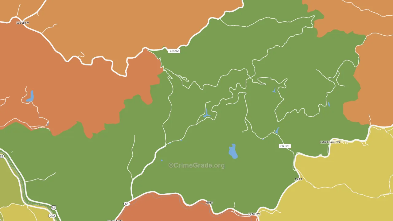 Blocton, WV Map of Murder Rates