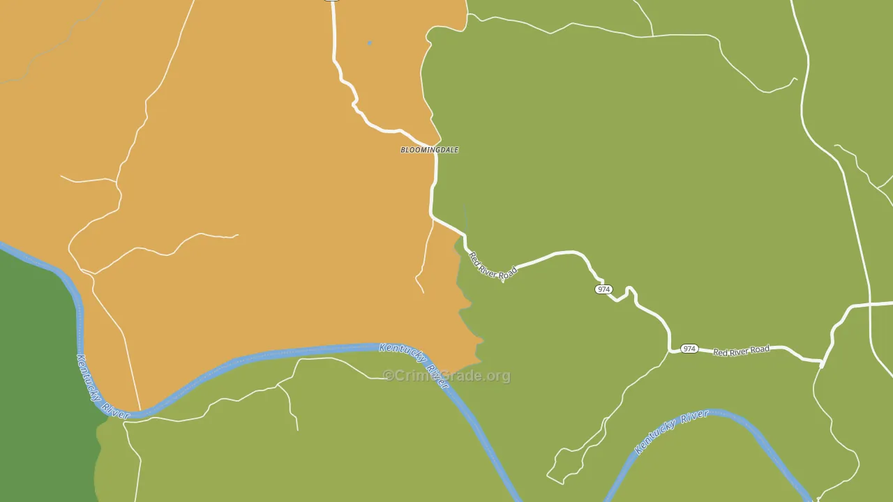 Bloomingdale, KY Map of Murder Rates