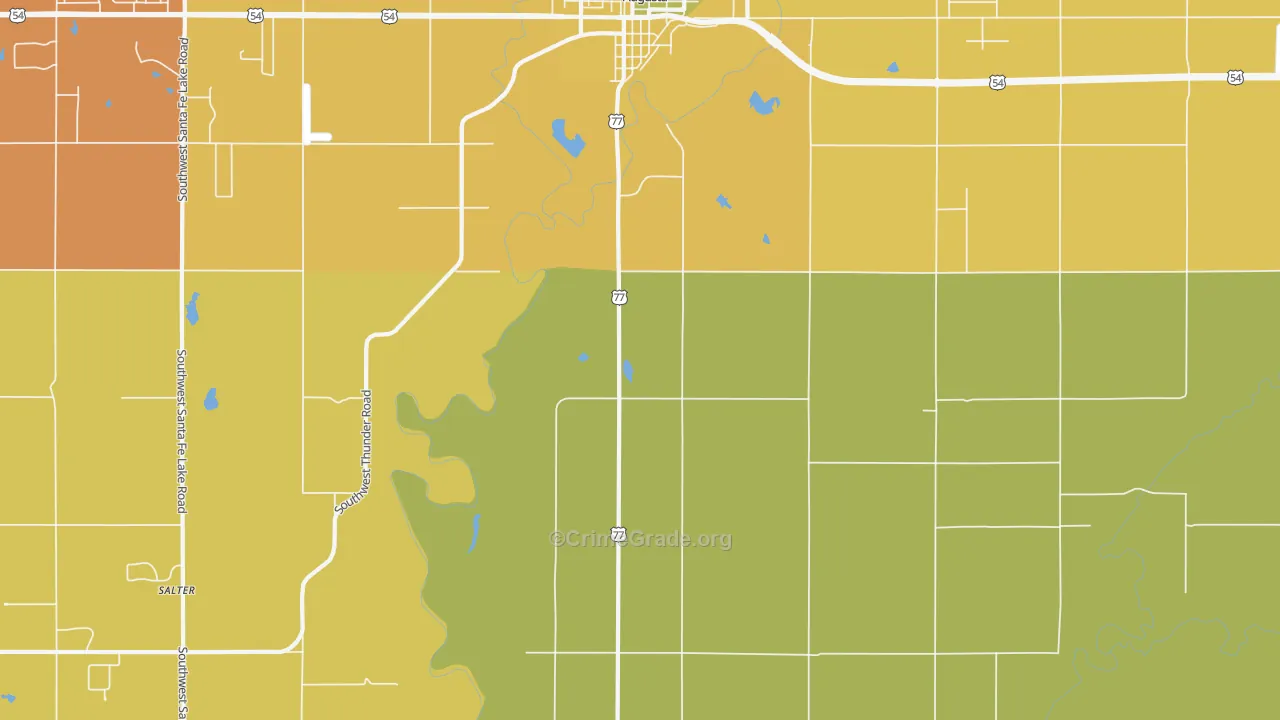 Bloomington, KS Map of Murder Rates
