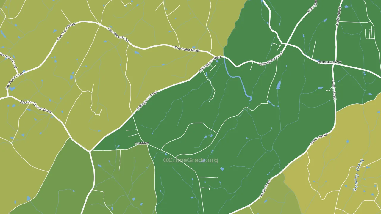 Bloomington, NC Map of Murder Rates