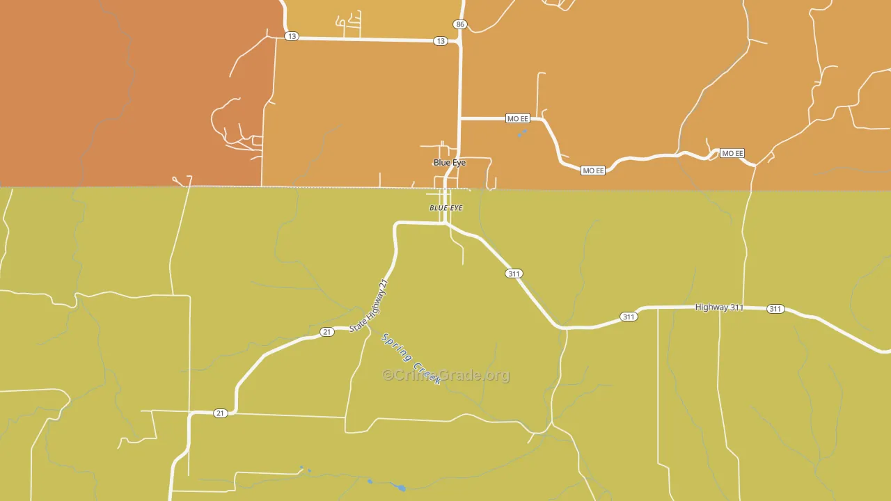 Blue Eye, AR Map of Murder Rates