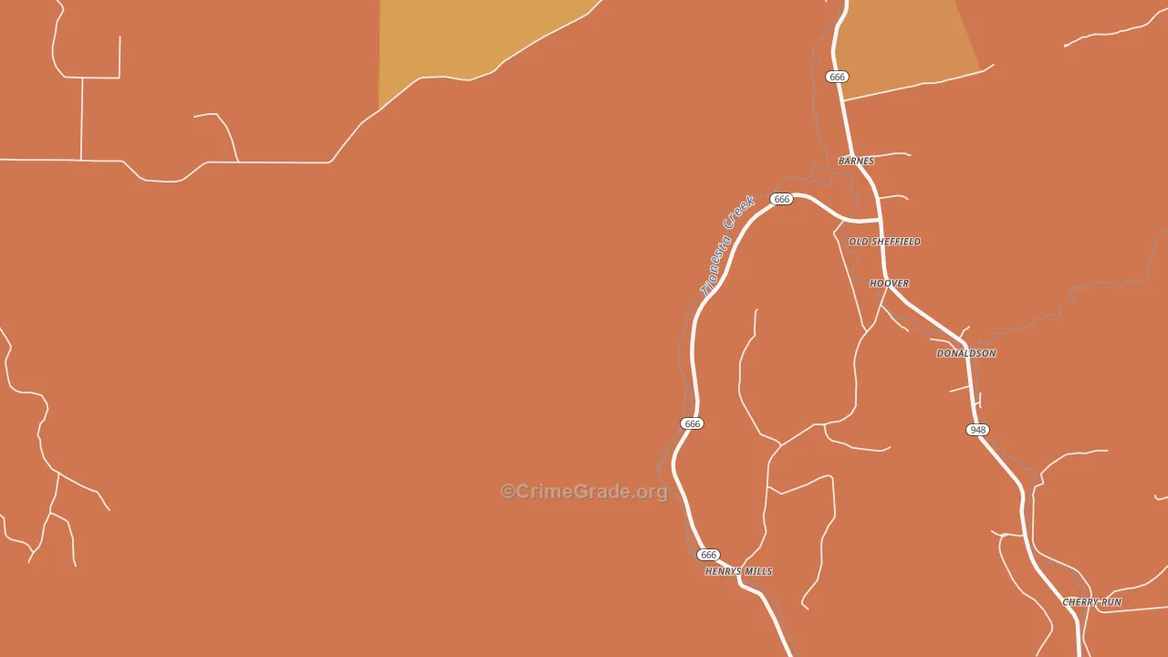 Blue Jay, PA Map of Murder Rates