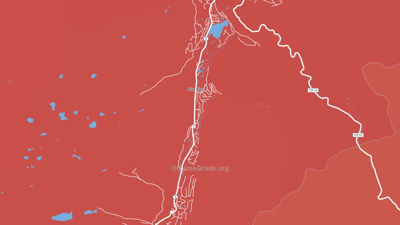 Blue River, CO Map of Murder Rates