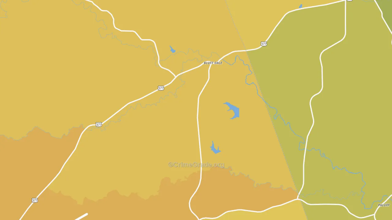 Bluff Dale, TX Map of Murder Rates