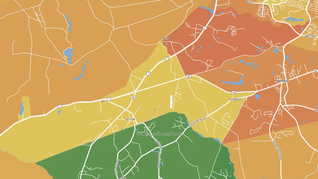 Blythe, GA Map of Murder Rates