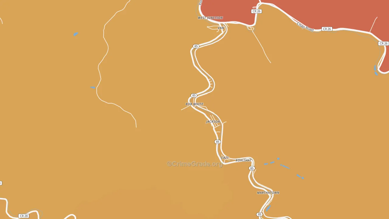 Bob White, WV Map of Murder Rates