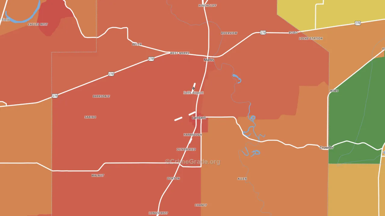 Bobo, MS Map of Murder Rates
