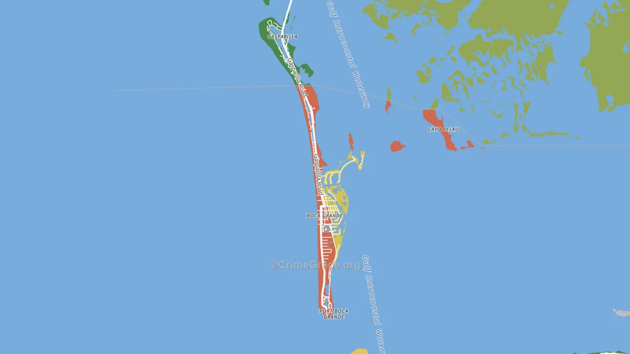 Boca Grande, FL Map of Murder Rates