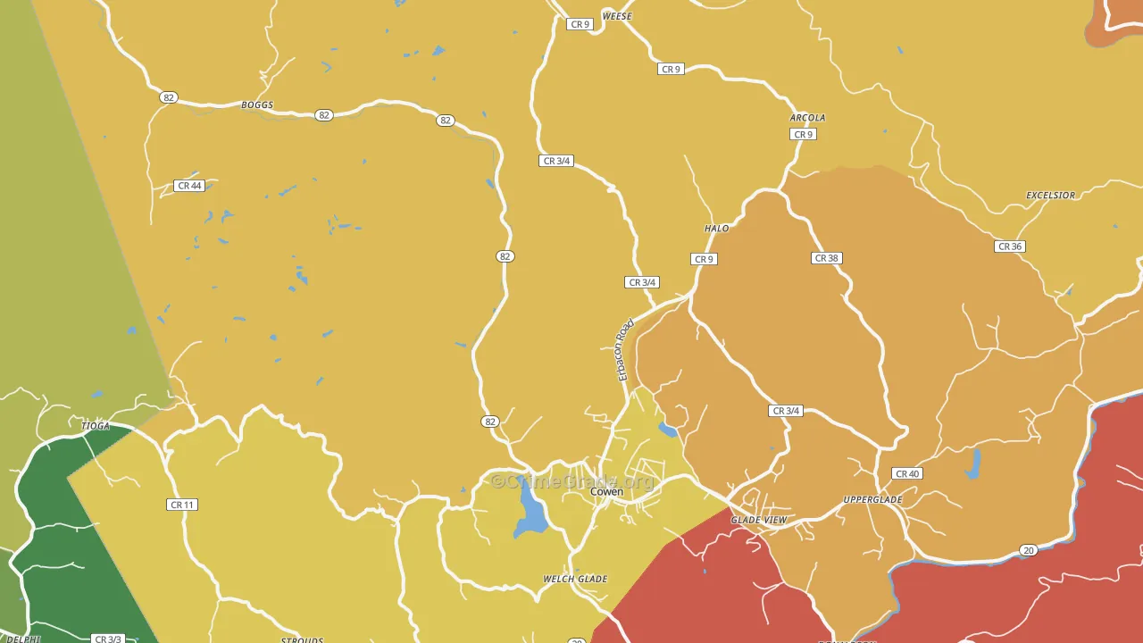 Boggs, WV Map of Murder Rates