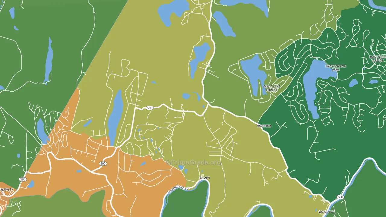Bohemia, PA Map of Murder Rates