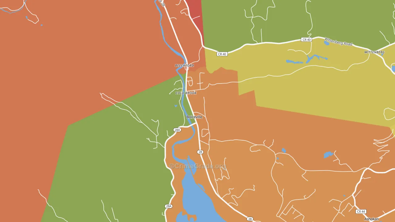Boiceville, NY Map of Murder Rates