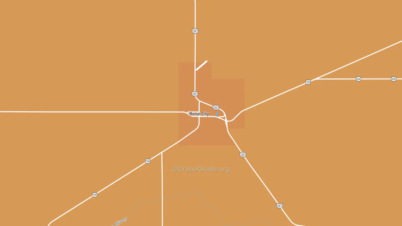 Boise City, OK Map of Murder Rates