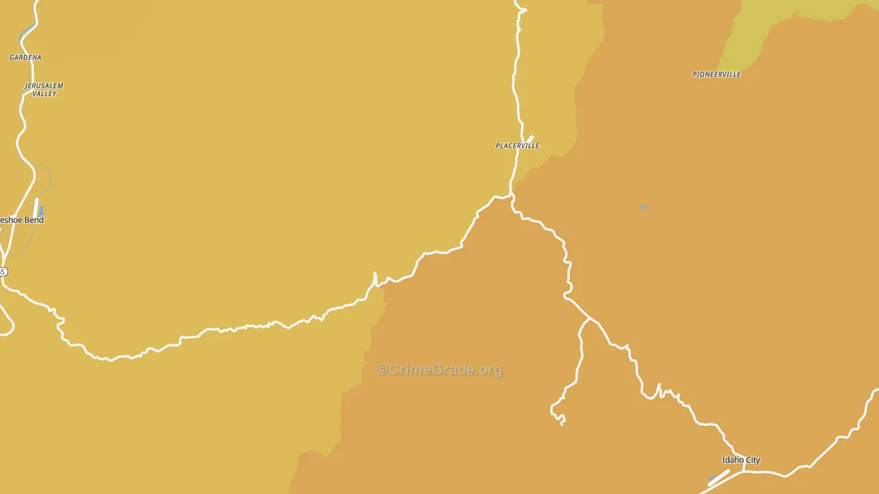 Boise County, ID Map of Murder Rates