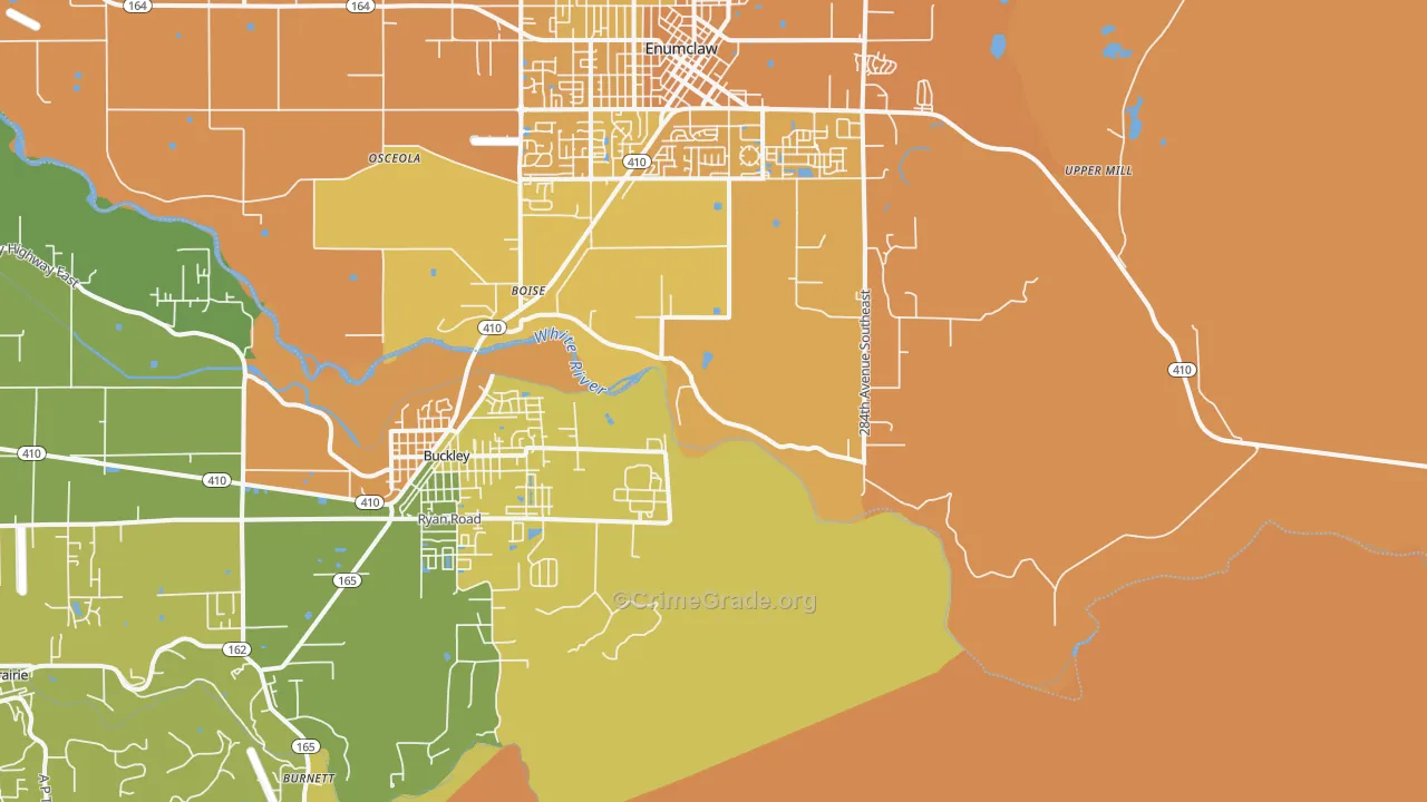 Boise, WA Map of Murder Rates