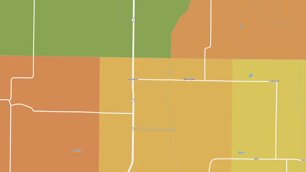 Bolckow, MO Map of Murder Rates