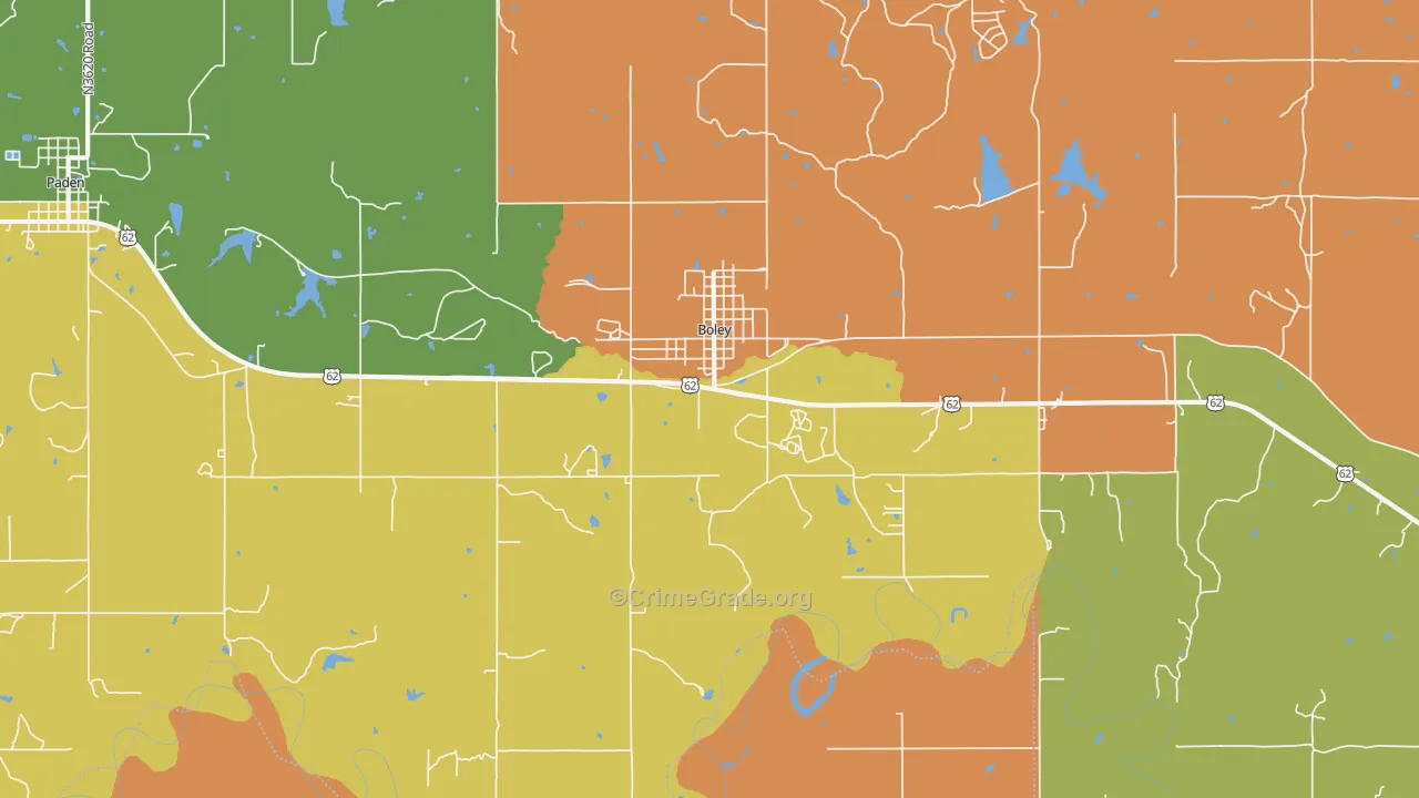 Boley, OK Map of Murder Rates