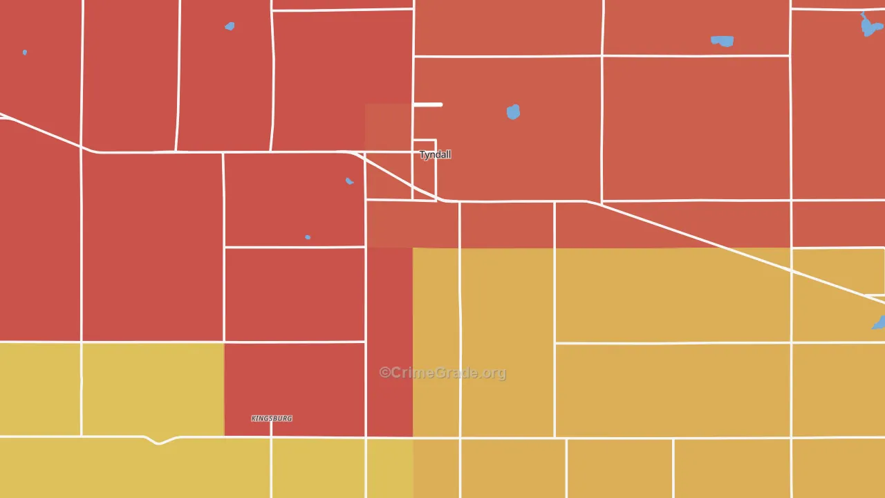 Bon Homme County, SD Map of Murder Rates
