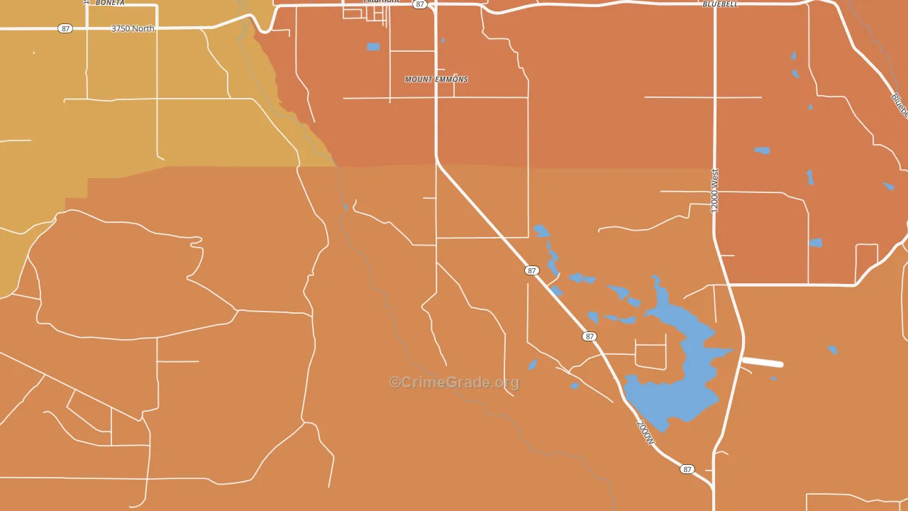 Boneta, UT Map of Murder Rates