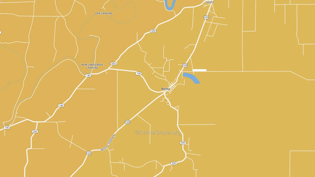 Bonita, LA Map of Murder Rates