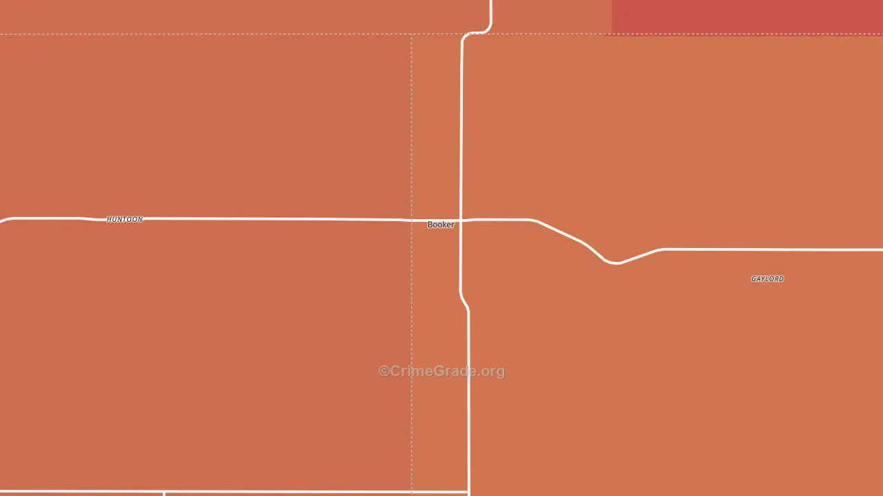 Booker, TX Map of Murder Rates
