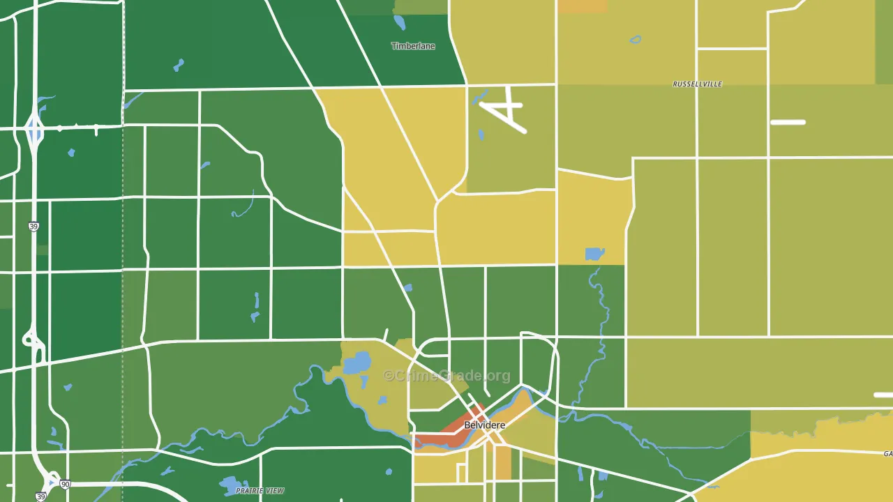 Boone County, IL Map of Murder Rates