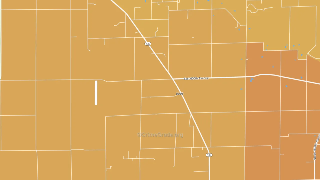 Boos, IL Map of Murder Rates