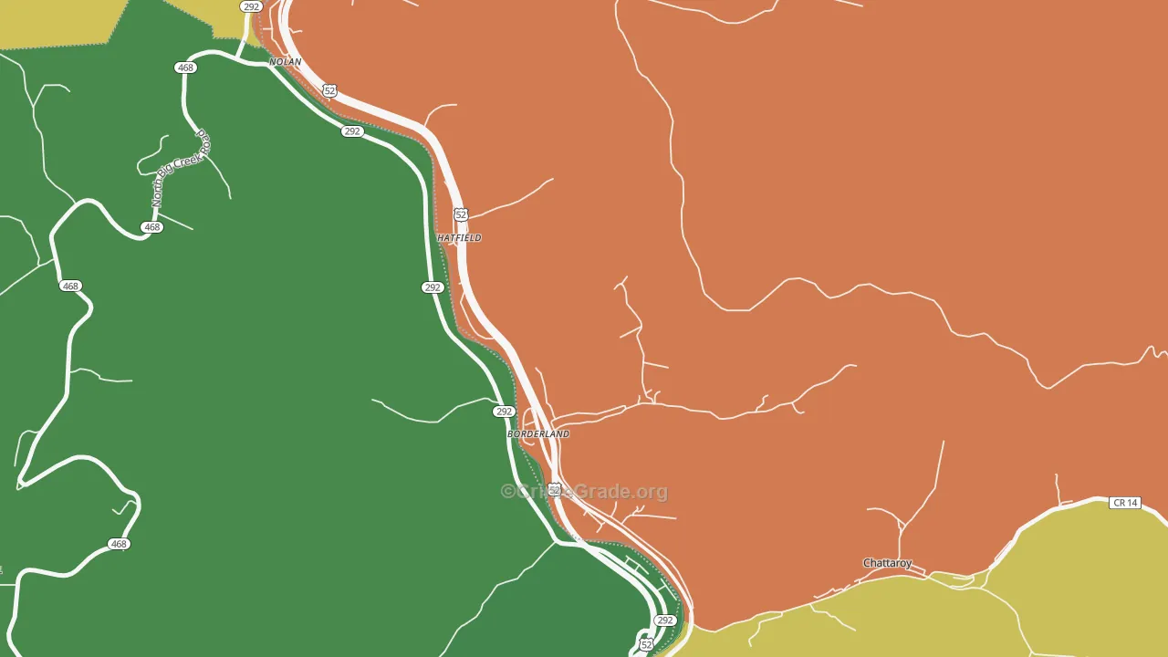 Borderland, WV Map of Murder Rates