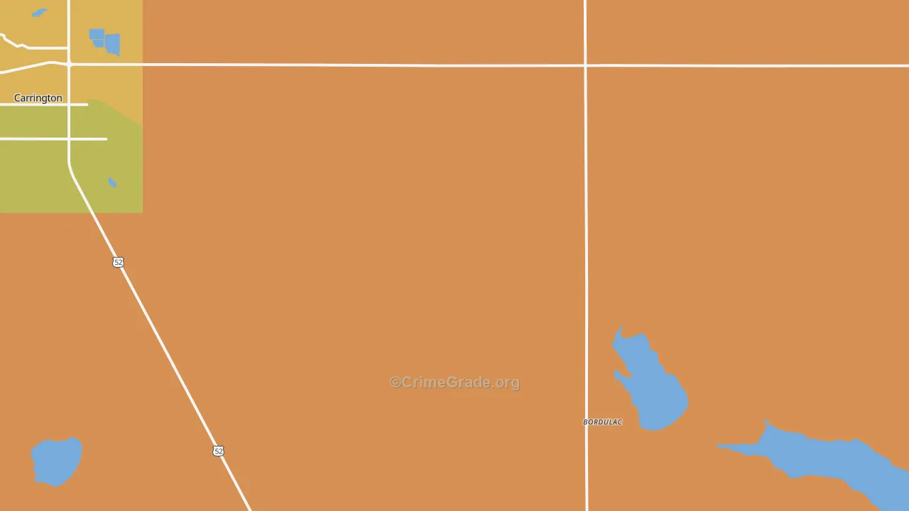 Bordulac, ND Map of Murder Rates
