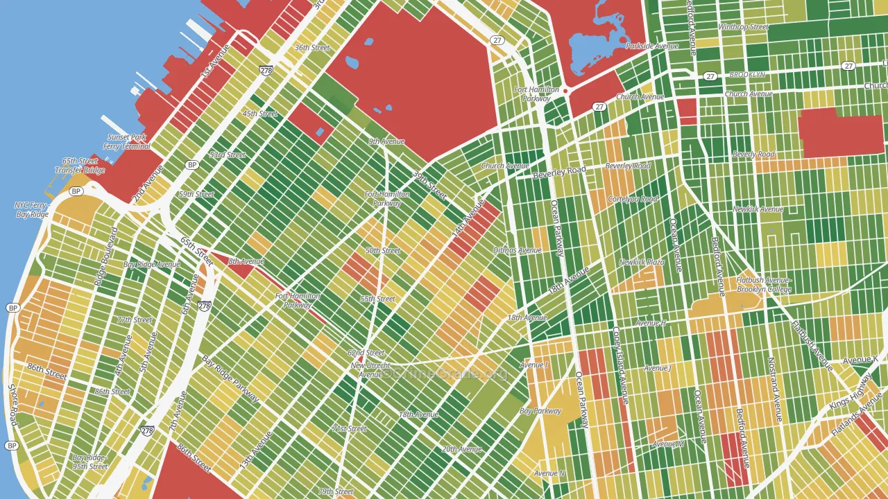 Borough Park, Brooklyn, NY Map of Murder Rates