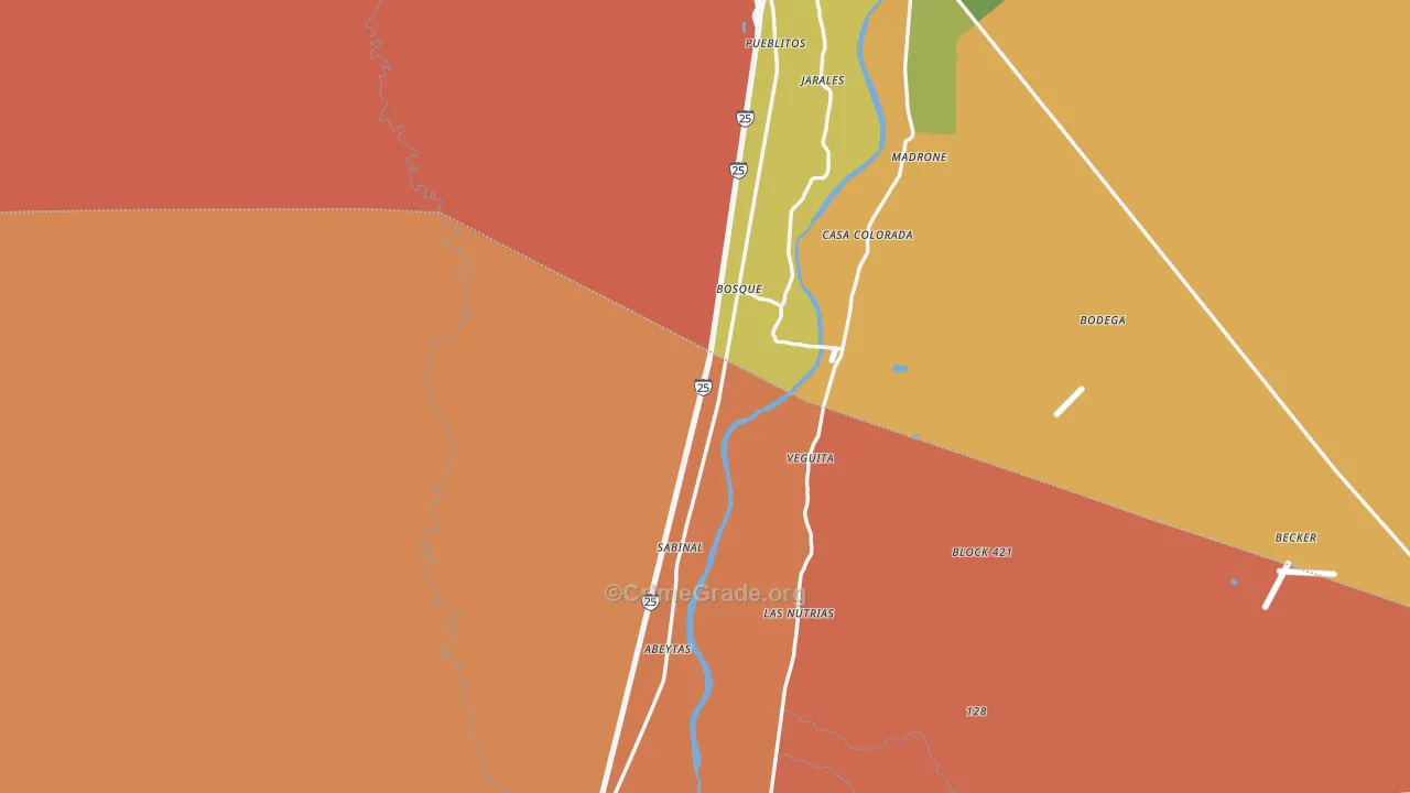 Bosque, NM Map of Murder Rates