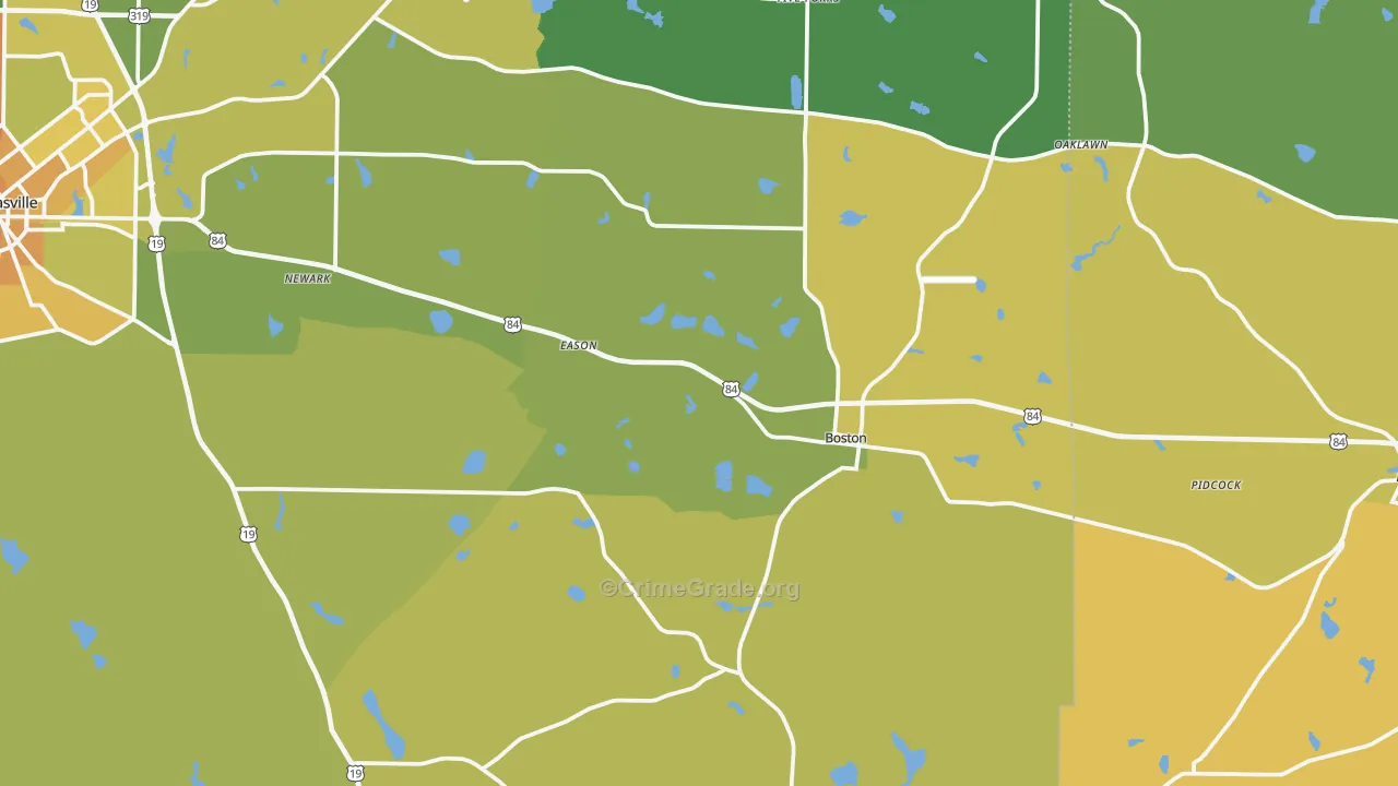 Boston, GA Map of Murder Rates