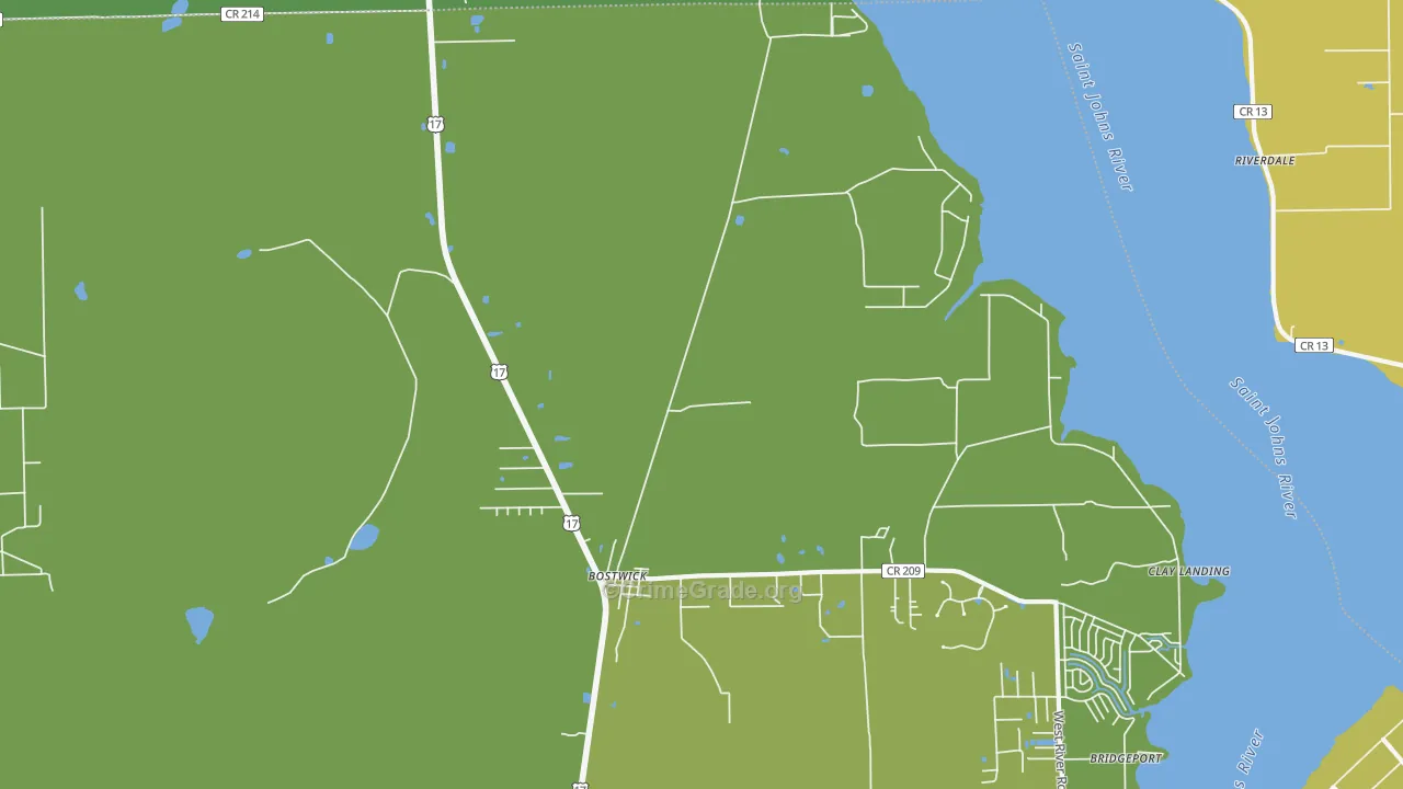 Bostwick, FL Map of Murder Rates
