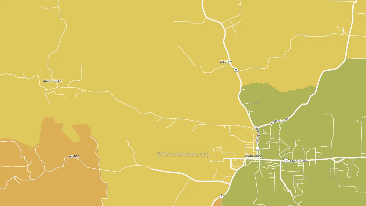 Boswell, AR Map of Murder Rates