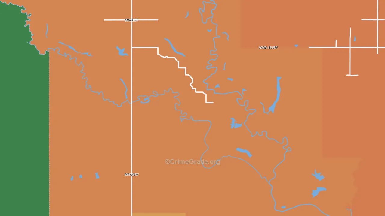 Boswell, OK Map of Murder Rates