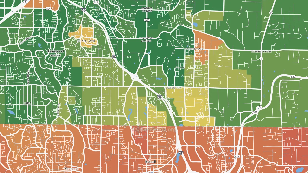 Bothell, WA Map of Murder Rates