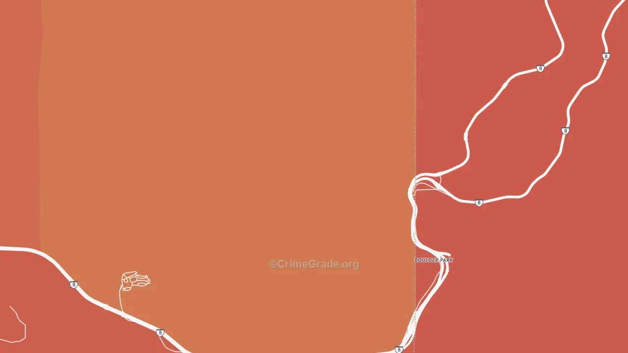 Boulder Park, CA Map of Murder Rates