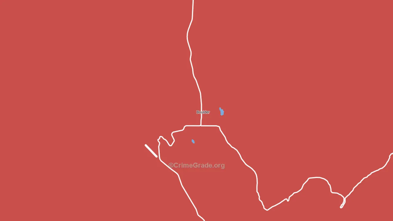 Boulder, UT Map of Murder Rates