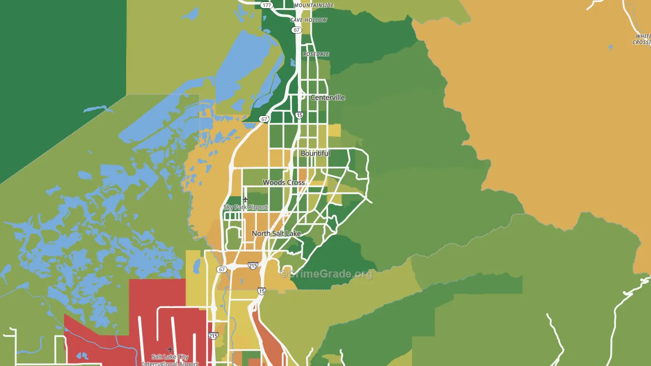 Bountiful, UT Map of Murder Rates