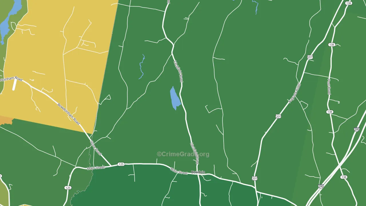 Bowdoin, ME Map of Murder Rates
