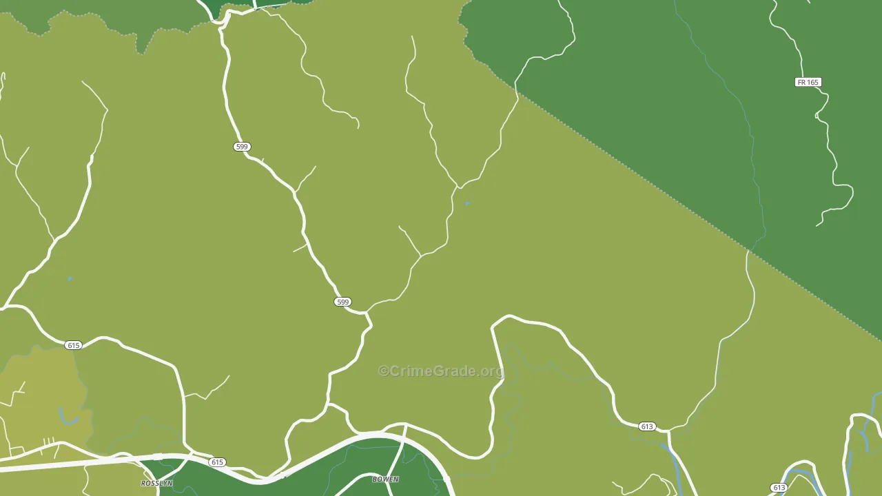 Bowen, KY Map of Murder Rates