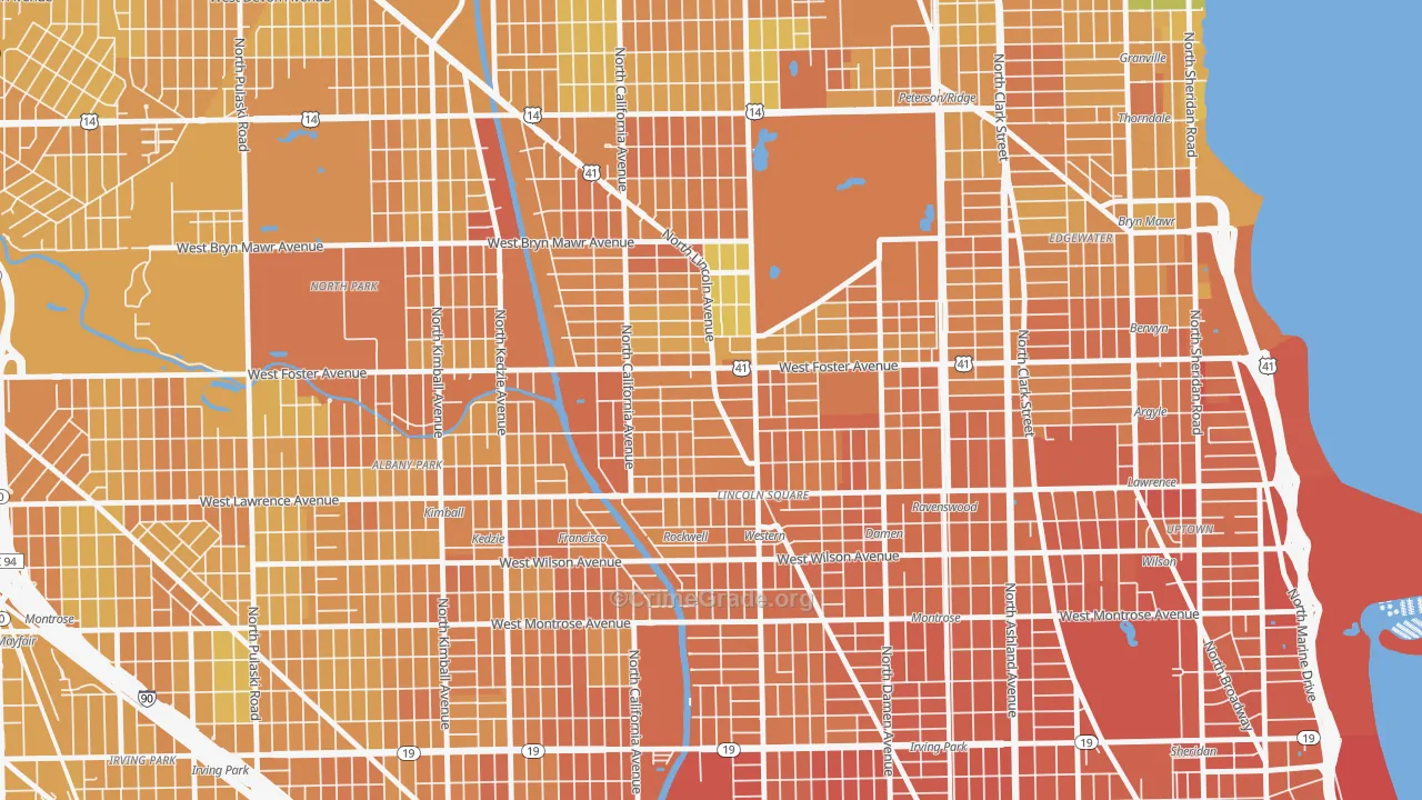 Bowmanville, Chicago, IL Map of Murder Rates