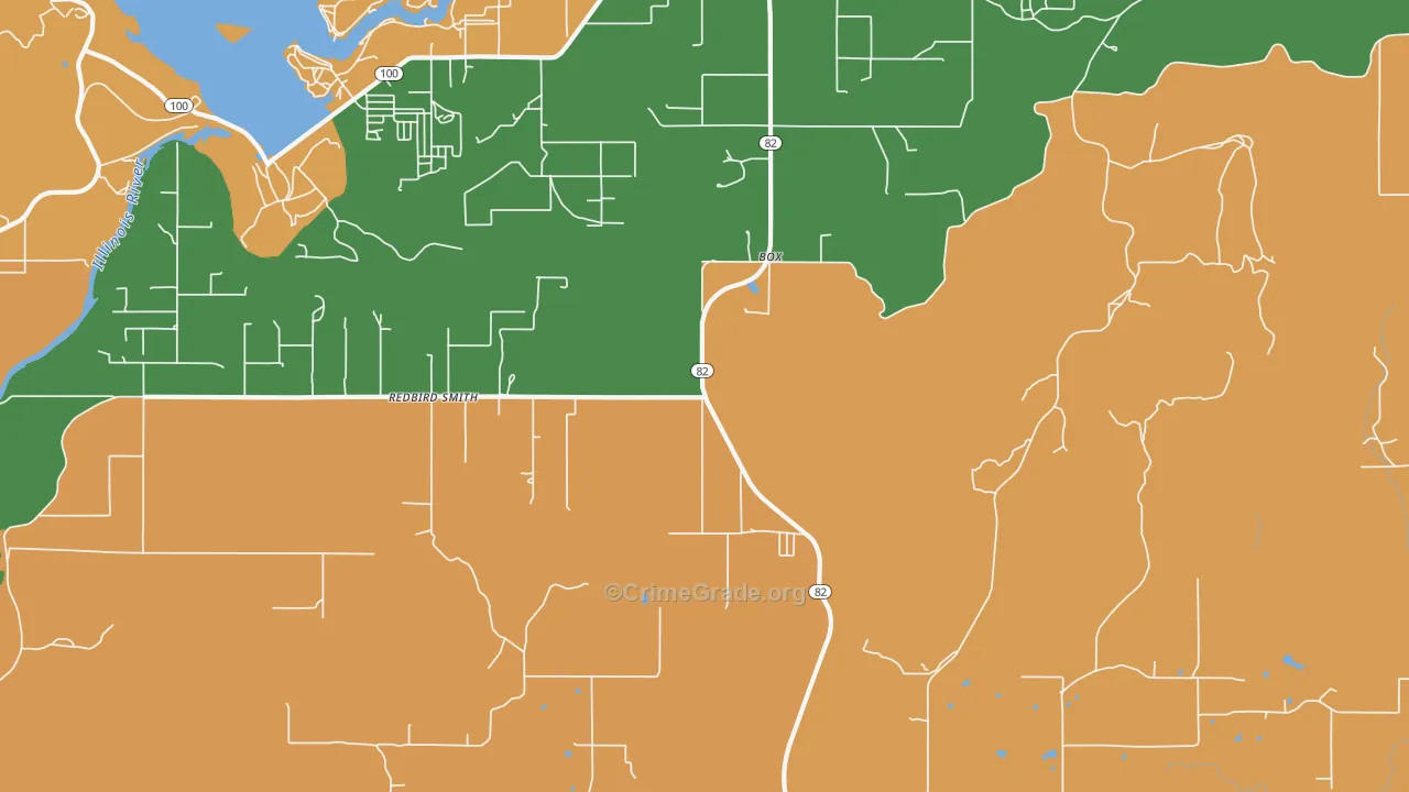 Box, OK Map of Murder Rates