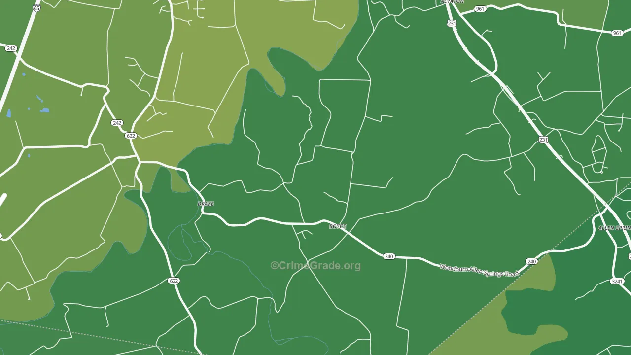 Boyce, KY Map of Murder Rates