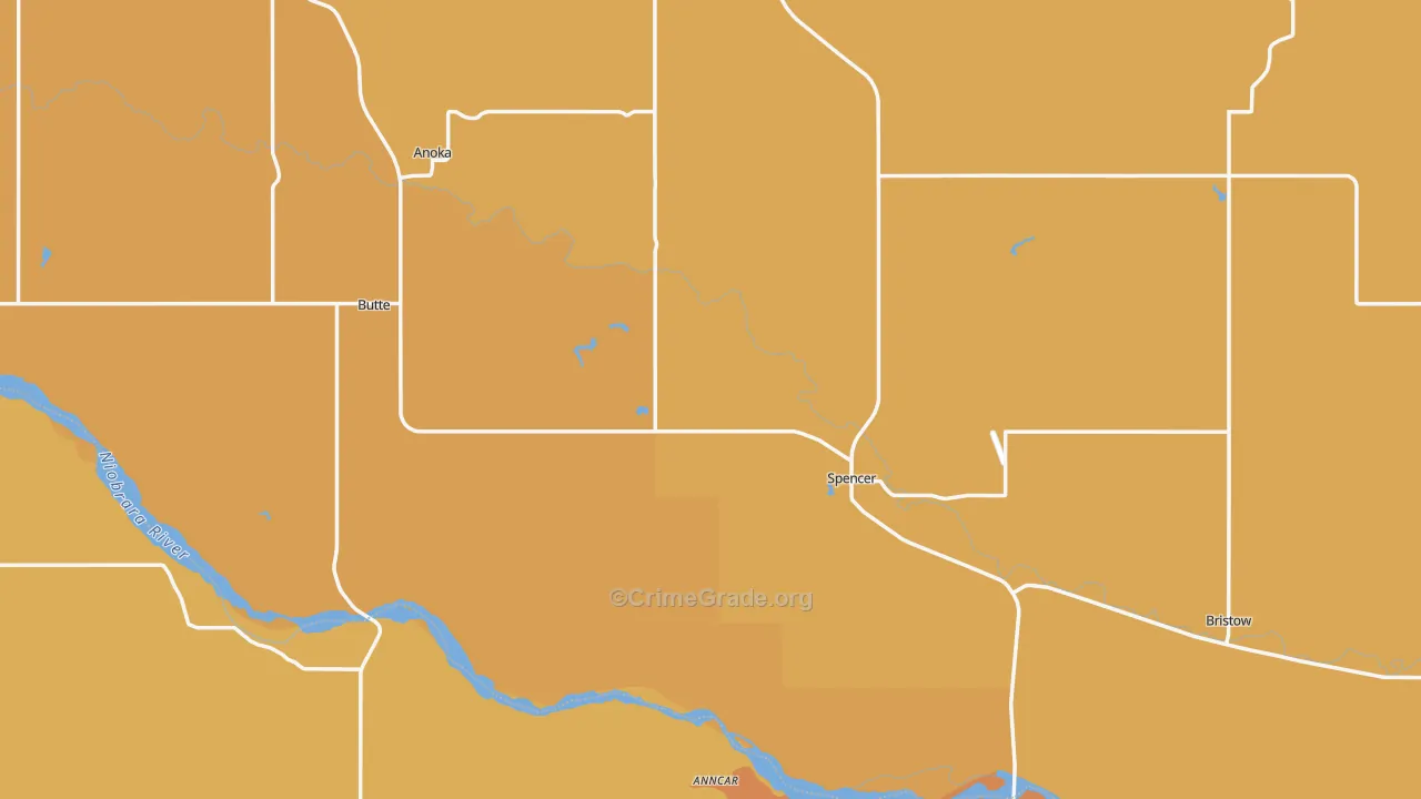 Boyd County, NE Map of Murder Rates