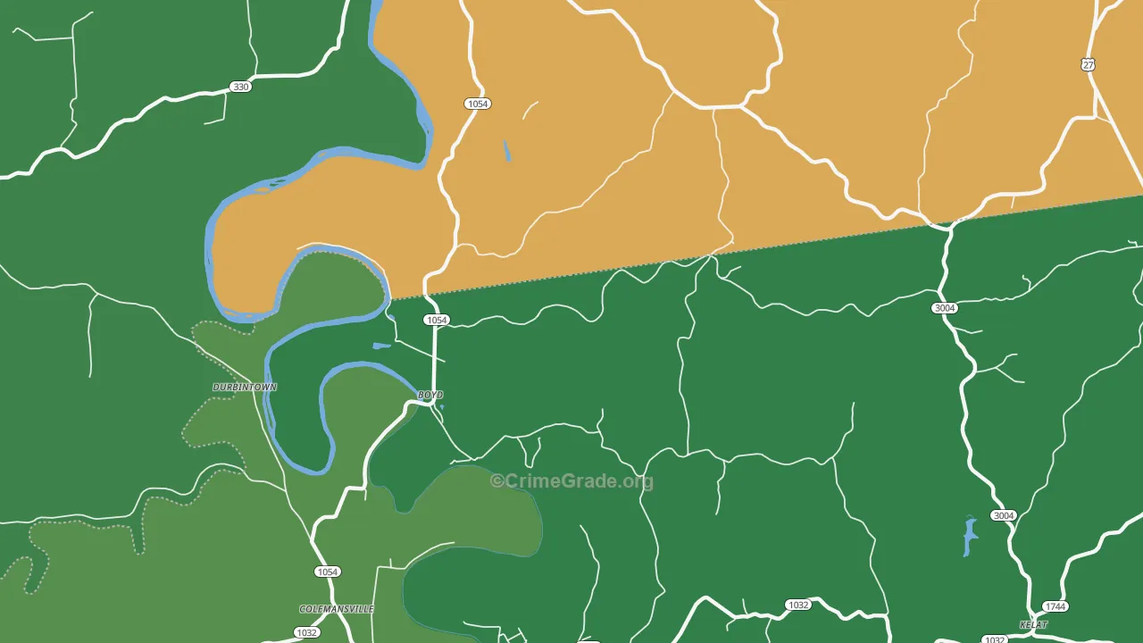 Boyd, KY Map of Murder Rates