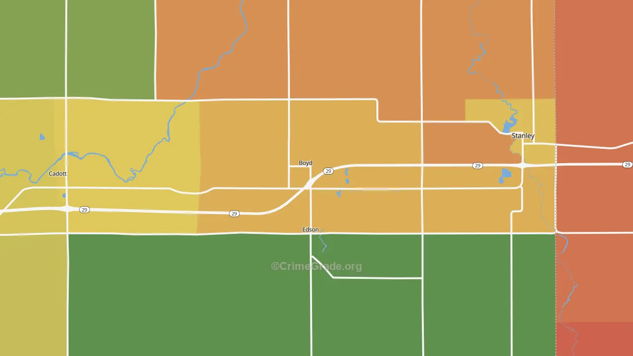 Boyd, WI Map of Murder Rates