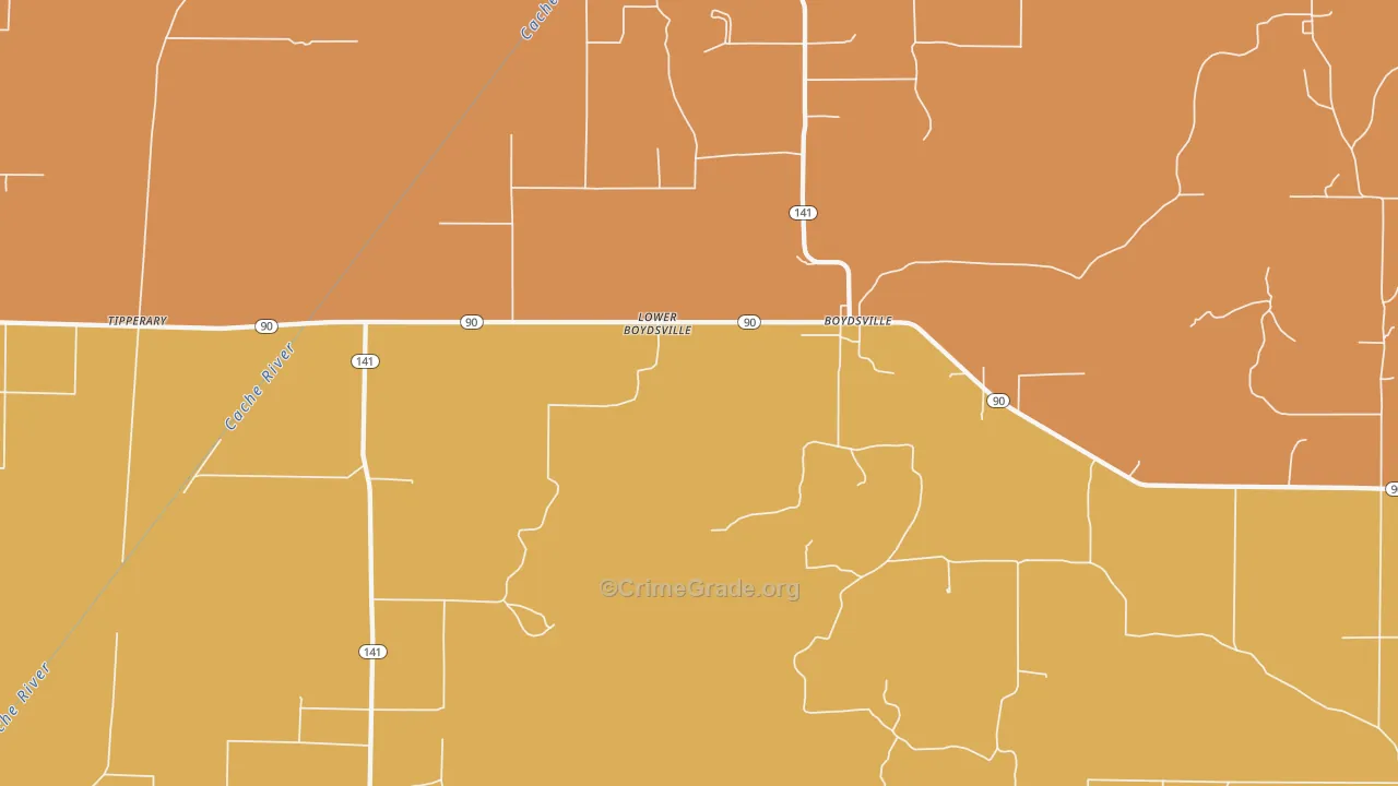 Boydsville, AR Map of Murder Rates