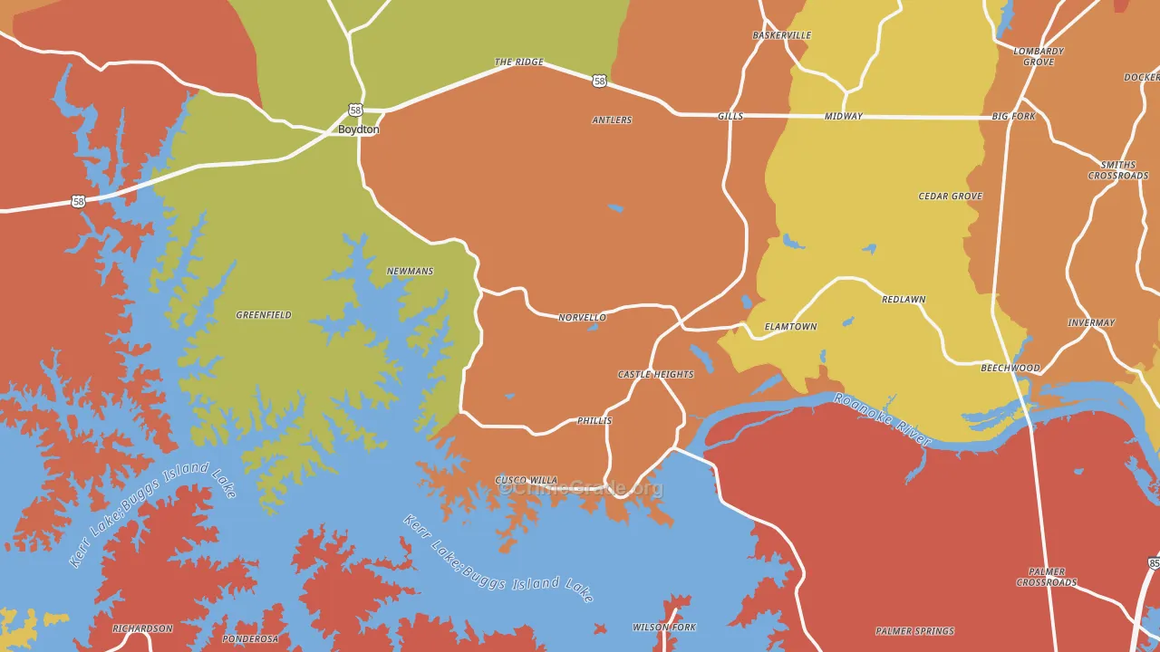 Boydton, VA Map of Murder Rates