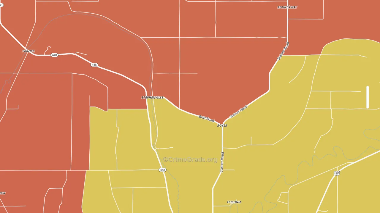 Boyer, MS Map of Murder Rates