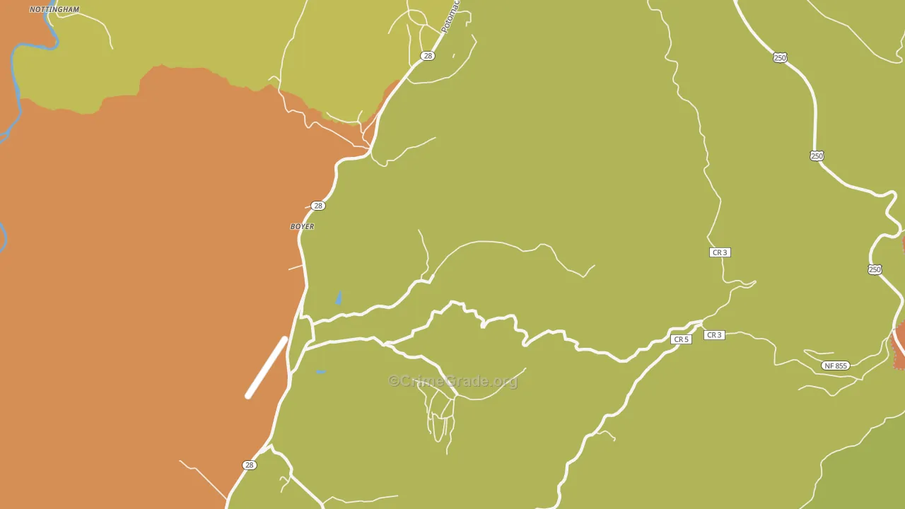 Boyer, WV Map of Murder Rates